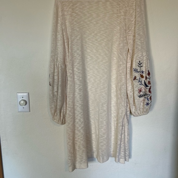 Cream & floral embroidered detail boho cardigan Small - Picture 3 of 7